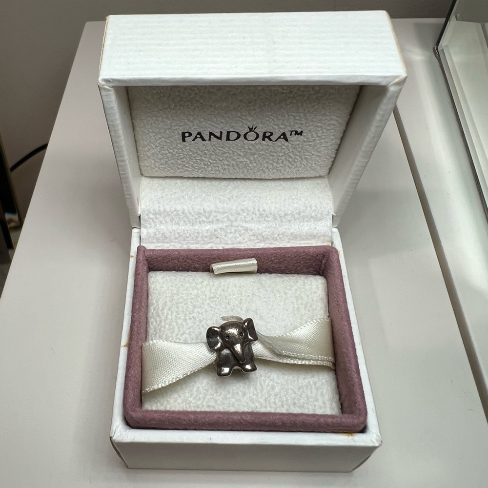 SILVER ELEPHANT PANDORA CHARM